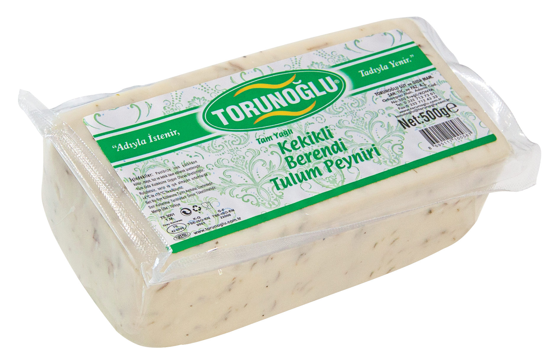 TORUNOĞLU 500 GR KEKİKLİ BERENDİ PEYNİRİ
