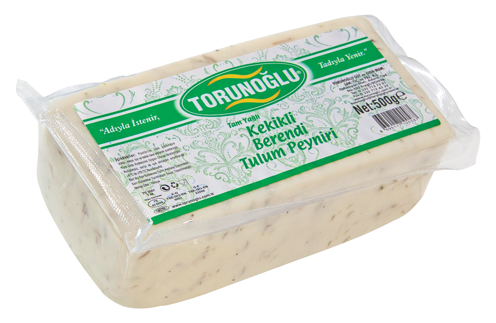 TORUNOĞLU 500 GR KEKİKLİ BERENDİ PEYNİRİ